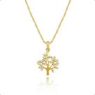 Cordão Feminino Ouro 18k 40cm Pingente Árvore Da Vida