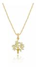 Cordão Feminino Ouro 18k 40cm + Pingente Árvore Da Vida