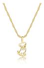 Cordão Feminino Ouro 18k 45cm + 1 Pingente Pet Cachorrinho Cordão Feminino Ouro 18k 45cm + 1 Pingente Pet Cachorrinho