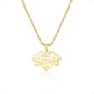Cordão Feminino Ouro 18k 750 Com Pingente 3 Meninos