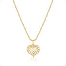 Cordão Feminino Ouro 18k Com Pingente Coração