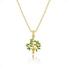 Cordão Feminino Ouro 18k Pingente Árvore Da Vida