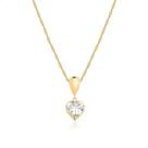 Cordão Feminino Ouro 18k Pingente Gota e Coração 40cm