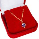 Cordão Feminino Ouro 18k Ponto De Luz Coração 6mm