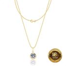 Cordão Feminino Ouro 18k + Ponto De Luz