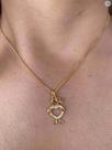 Cordão Feminino Pamela + Pingente Banhado A Ouro 18k Luxo