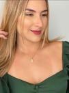 Cordão Feminino + Pingente Banhado A Ouro 18k Luxo