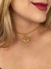 Cordão Feminino + Pingente Espirito Santo - Banhado A Ouro 18k Luxo