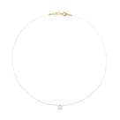 Cordão Feminino Rommanel Fio Nylon Banhado Ouro 18k Lindo Delicado