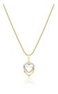 Cordão Feminino Veneziana Ouro 18k 45cm + Pingente Corações