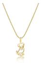 Cordão Feminino Veneziana Ouro 18k + Pingente Cachorro