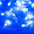 Cordão Fio Led 10 MT Azul Com 100 Led Fixo Macho Fêmea