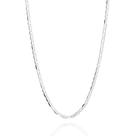 Cordao Formado Por Corrente De Elos Piastrine Diamantados De 0,30 Mm.Med 60 Cm Cor:Prata
