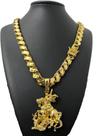 Cordão Friso S 12mm Fecho São Jorge +Pingente Banhado a ouro Cordão Friso S 12mm Fecho São Jorge +Pingente Banhado a ouro