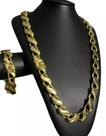 Cordão friso s 16mm c fecho especial são jorge banhado ouro Cordão friso s 16mm c fecho especial são jorge banhado ouro