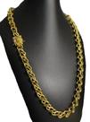 Cordão friso s vazado 13mm fecho são jorge - banhado a ouro Cordão friso s vazado 13mm fecho são jorge - banhado a ouro