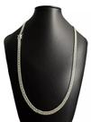 Cordão grumet 5mm banhado a prata 925 luxuoso