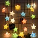 Cordão Iluminado Estrelas Luz Colorida 10 Leds Natal Decoração