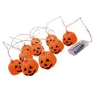 Cordao Led Abobora Hallowen Festa Dia Das Bruxas Decoraçao Assustadora Lampadas Iluminaçao Susto Terror Horror Multiuso