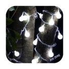 Cordão Led Luz Varal 100 Bolinha 8 Funções 10m Fio Transparente Branco Frio Bivolt