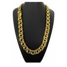Cordão Luxo 18mm Friso Triplo Banhado A Ouro 18k