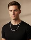 Cordão Masculino Aço Inoxidável Modelo Clássico e Elegante