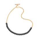 Cordão masculino folheado a ouro CINZA 532453 Rommanel