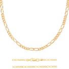 Cordão Masculino Rommanel Elos Trabalhados e Alternados Banhado Ouro 18k Cordão Masculino Rommanel Elos Trabalhados e Alternados Banhado Ouro 18k