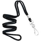 Cordão MIFFLIN-USA Bulk Black 36 cm, pacote com 100 crachás de identificação