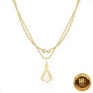 Cordão Ouro 18k Pingente N S. Aparecida