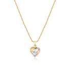 Cordão Ouro 18k Singapura Com Pingente Coração