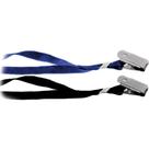Cordão Para Crachá Tecido Azul C/Presilha Jacare Pct Com 10 - GNA