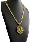 Cordão Piastrine 7mm Ping Cavalo Redondo Banhado A Ouro 18k