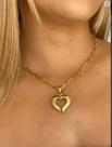 Cordão + Pingente Feminino 5mm Cadeado Banhado A Ouro 18k