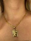 Cordão + Pingente Feminino 5mm Cadeado Banhado A Ouro 18k