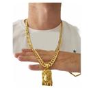 Cordão + Pingente Grumet 10mm Banhado A Ouro 18k Luxo
