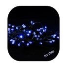 Cordão Pisca 100 Led Fixo Azul Fio Verde 10m C/emenda Decor Natal 110v