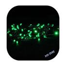 Cordão Pisca 100 Led Fixo Verde Fio Verde 10m C/emenda Decor Natal 110v