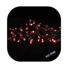 Cordão Pisca 100 Led Fixo Vermelho Fio Verde 10m C/emenda Decor Natal 110v