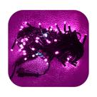 Cordão Pisca 100 Led Prova Dágua 80 Fixo e 20 Strobo Verde Fio Rosa 10m Decor Natal 220V