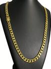Cordão pitbull 10mm fecho mão orando banhado a ouro 18k Cordão pitbull 10mm fecho mão orando banhado a ouro 18k
