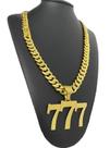 Cordão Pitbull 10mm + Pingente 777 Sorte Banhado A Ouro 18k Cordão Pitbull 10mm + Pingente 777 Sorte Banhado A Ouro 18k