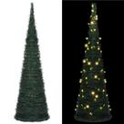 Cordão pop-up vidaXL para árvore de Natal com luzes LED de 1,5 m verde