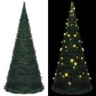 Cordão pop-up vidaXL para árvore de Natal com luzes LED de PVC verde de 2 m