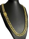 Cordão + pulseira grumet 15mm fecho são jorge - banhado ouro Cordão + pulseira grumet 15mm fecho são jorge - banhado ouro