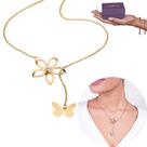 Cordão Rommanel Feminino Elo Português Flor Vazada Ouro 18k 531162