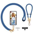 Cordão transversal MoKo ajustável para celular, alça de pescoço azul