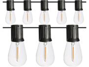 Cordão Varal de Luzes Eco Preto 5E27 5M IP54