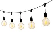 Cordão Varal de Luzes String Light Preto 10 Lâmpadas 5M Cordão Varal de Luzes String Light Preto 10 Lâmpadas 5M