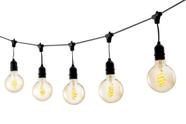 Cordão Varal de Luzes String Light Preto 20 Lâmpadas E27 10M